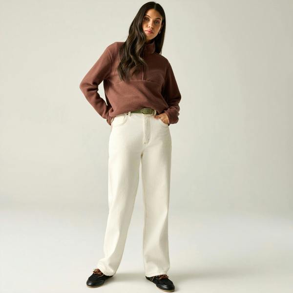 Regatta Womens/Ladies Frankie Borg Half Zip Fleece - Dark Cherry - 