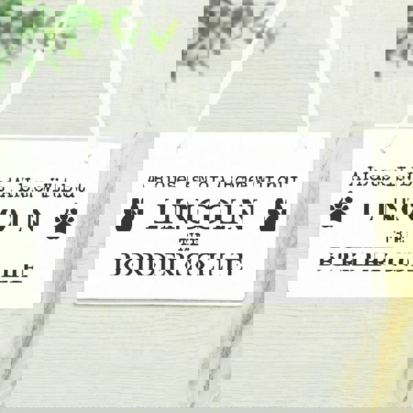 Personalised Memento Company Personalised Paw Print Dog Breed Wooden Sign