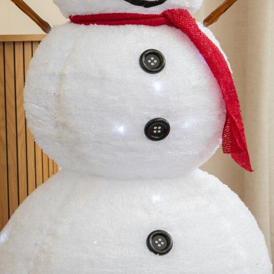 Samuel Alexander 1.2m (4ft) Light up Foldable Christmas Snowman with 100 White LEDs
