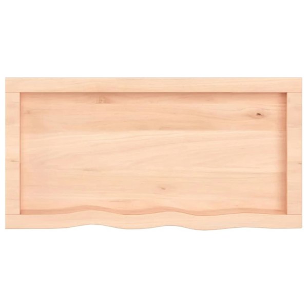 Berkfield Wall Shelf 80x40x4 cm Untreated Solid Wood Oak