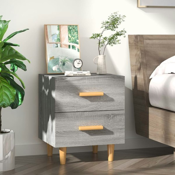 Berkfield Bed Cabinet Grey Sonoma 40x35x47.5 cm