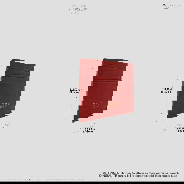 Assots London 'FANN' Paprika Red Vintage leather Compact RFID Credit Card Holder