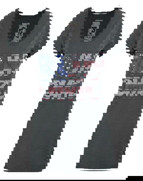 Amplified Clothing Womens Grey Run DMC Short Sleeved T-Shirt