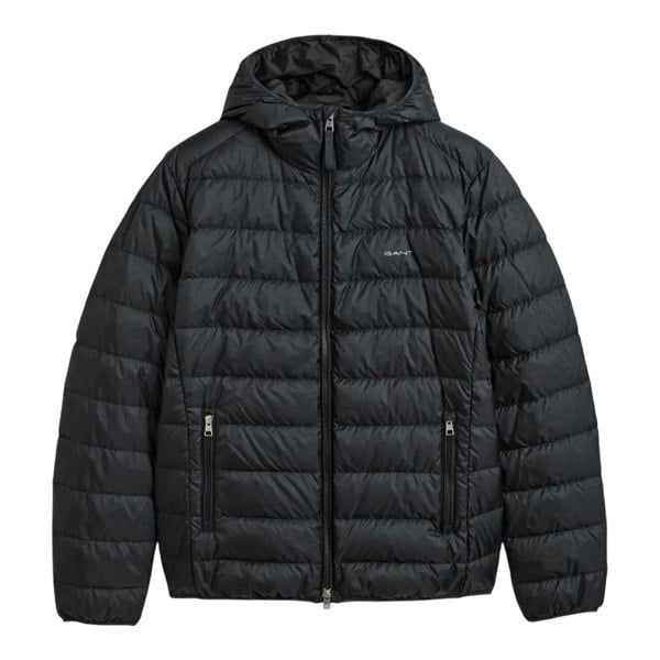 Gant Mens Down Hooded Padded Jacket - Black