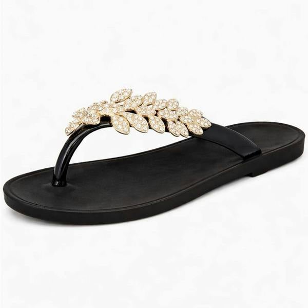 Spot On Ladies Spot On Diamante Toepost Sandals F00504