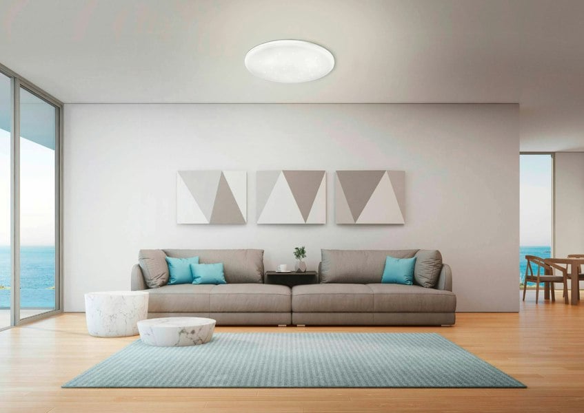 EGLO Frania-S LED Rounded Crystal Effect Wall/Ceiling Light