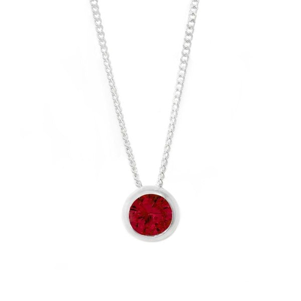 Say It With July Birthstone Necklace - Sterling Silver