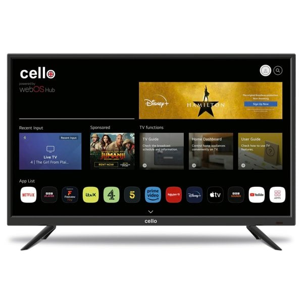 Cello 32" C3224WSTrav  12 volt Smart TV Ultrafast WebOS, Freeview Play Freesat, Bluetooth, 3yr Warranty