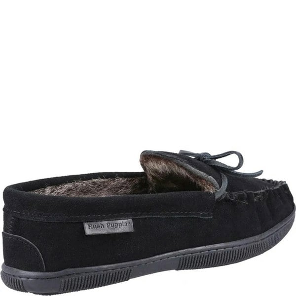 Hush Puppies Mens Ace Suede Slippers - Black