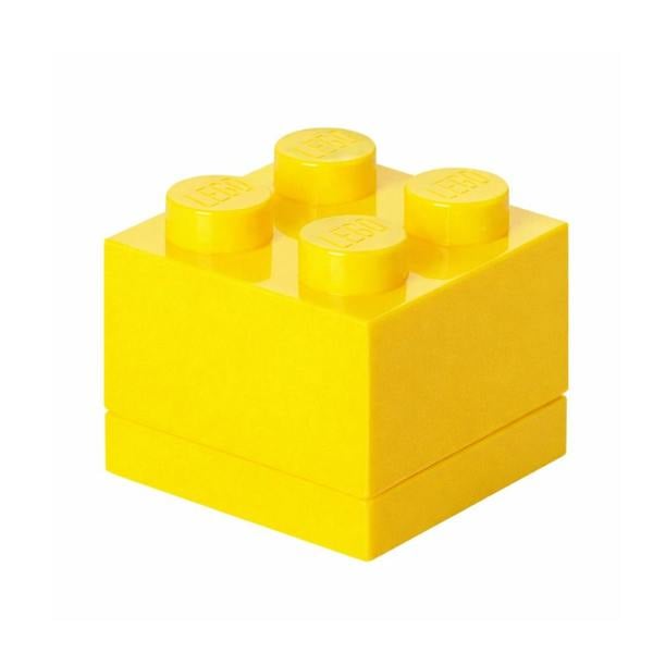 LEGO Mini Box 4 Storage Brick Box Yellow