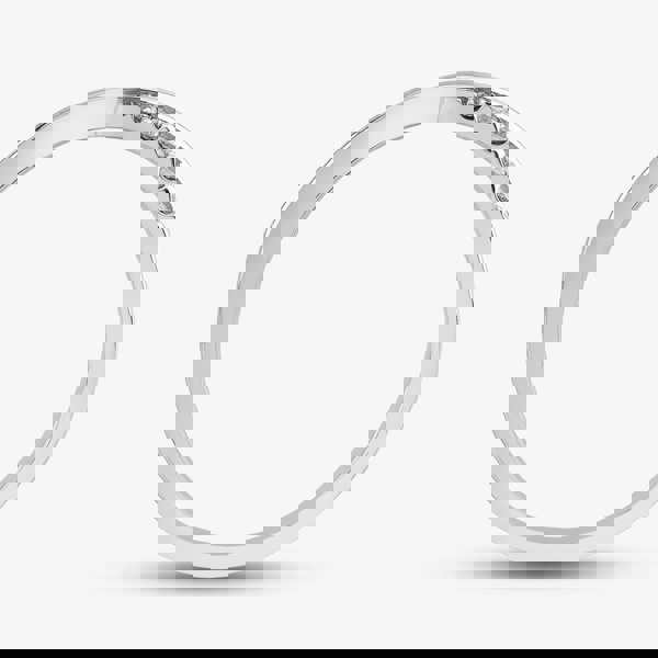 T. H. Baker Platinum 0.10ct Brilliant Cut Diamond Crossover Ring 10311/PL/DQ10