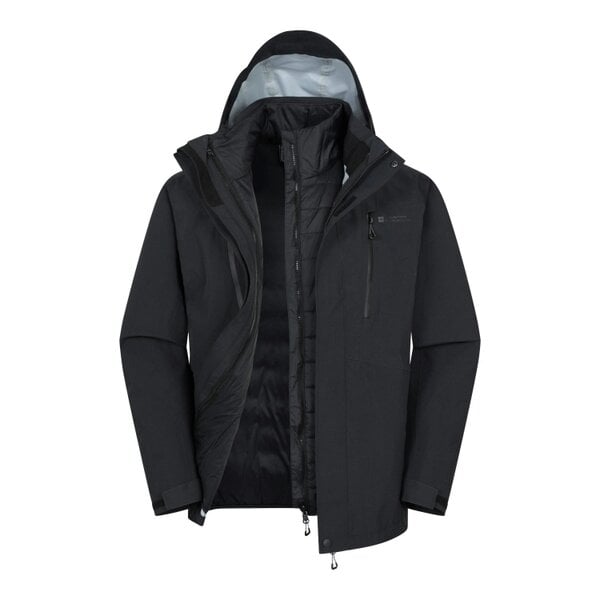 Mountain Warehouse Mens Zenith Extreme III 3 in 1 Padded Jacket - Black