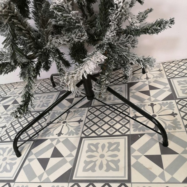 Samuel Alexander 8ft Indoor Flocked PVC Christmas Tree Arch with Snow Tips and Flat Top