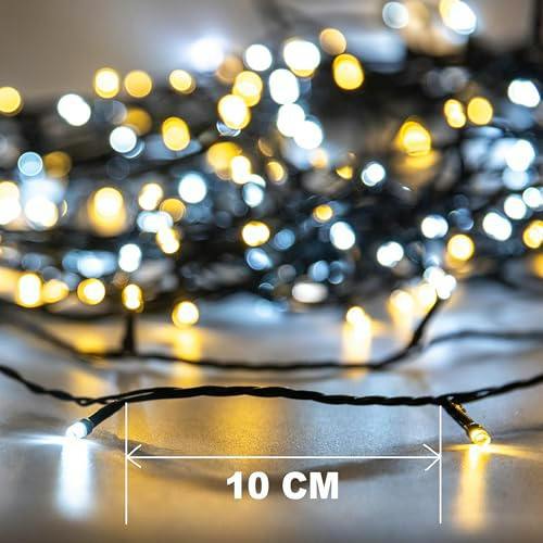 Warm and Cool White Christmas String Lights Range, 8 Light Modes, Indoor and Outdoor Decorative LED Fairy Lights image 8