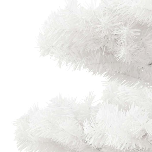 Berkfield Swirl Christmas Tree with Pot and LEDs White 120 cm PVC