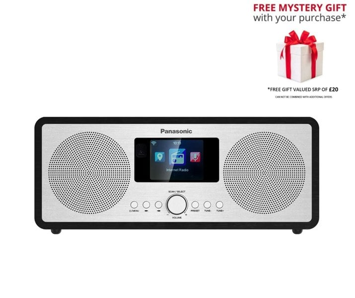 Panasonic RF-D40EGK-K Bluetooth Internet Radio – Free Gift RRP £20!