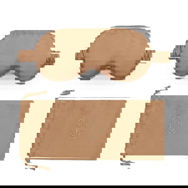 Ethical Bedding Essential Silk Sleep Eye Mask in Peach (Eucalyptus Silk)