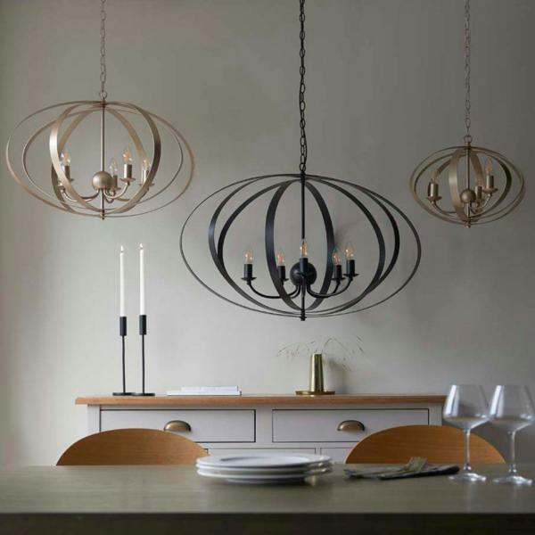 Pagazzi Lighting Midnight 5 Light Matte Black Pendant Ceiling Light