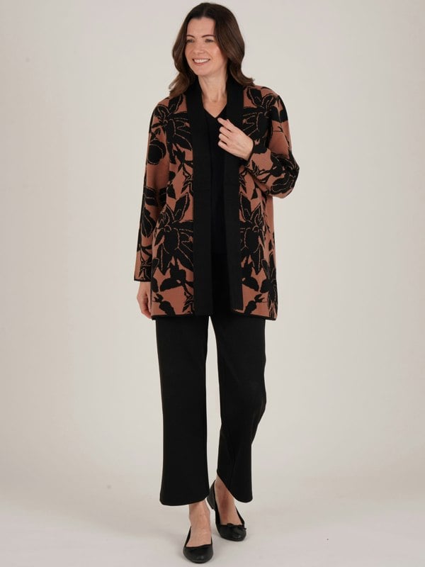 TIGI-Wear Longline Floral Cardi