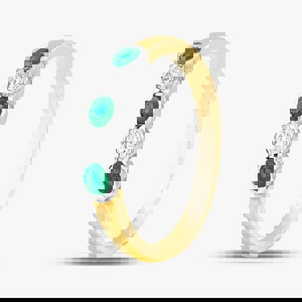 T. H. Baker 18ct Yellow Gold Brilliant Cut Emerald & Diamond Five Stone Ring 43680