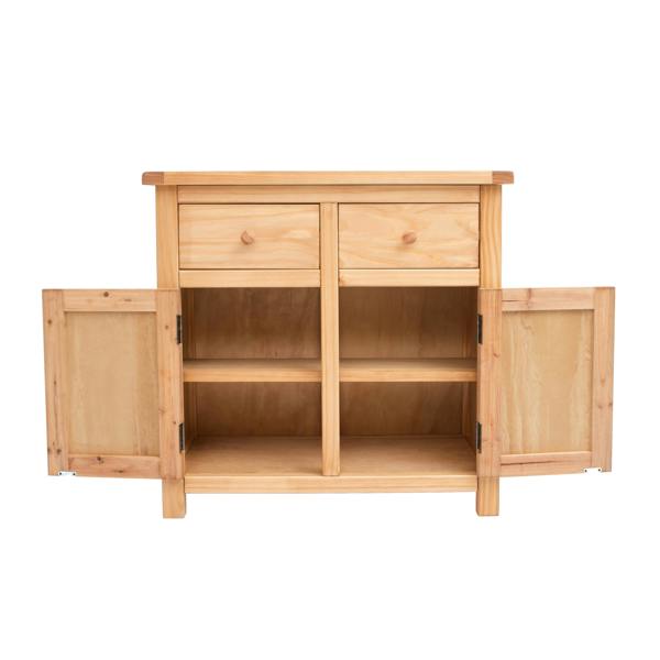 Cabinet Bits Lugo Waxed 2 Drawer 2 Door Sideboard Wood Knob