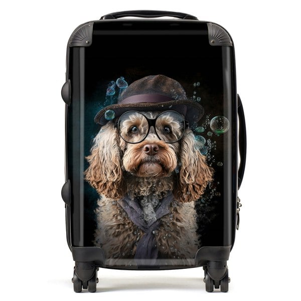 Warren Reed Cockapoo Dog Splashart Suitcase