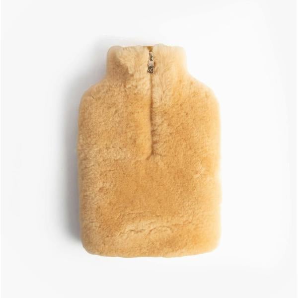 HOS Sheepskin IRIS Sheepskin Hot Water Bottle Cover Sheepskin Hot Water Bottle   in  Brown