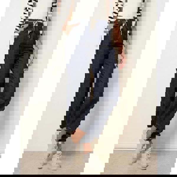 Blue Vanilla Elastic Waist Seam Detail Jeans