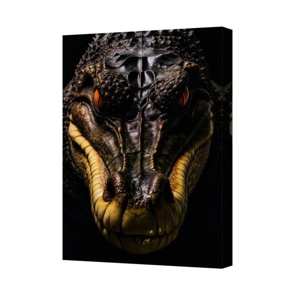 Benjamin Tate Design Alligator Close Up Canvas Wall Art Print For Living Room Decor