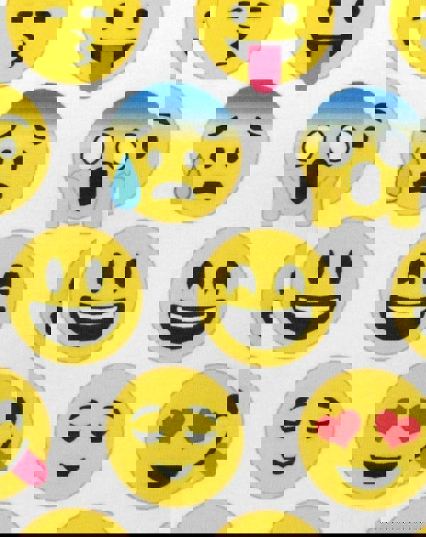 Emoticon Mens White Emoticons Short Sleeved T-Shirt