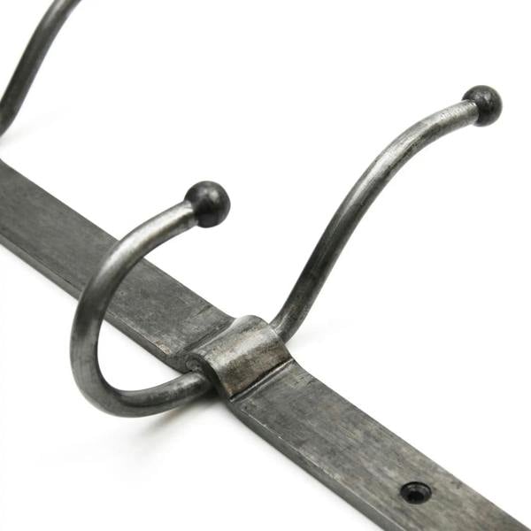 Aged Effect Industrial Style Coat Rack - 5 Hook