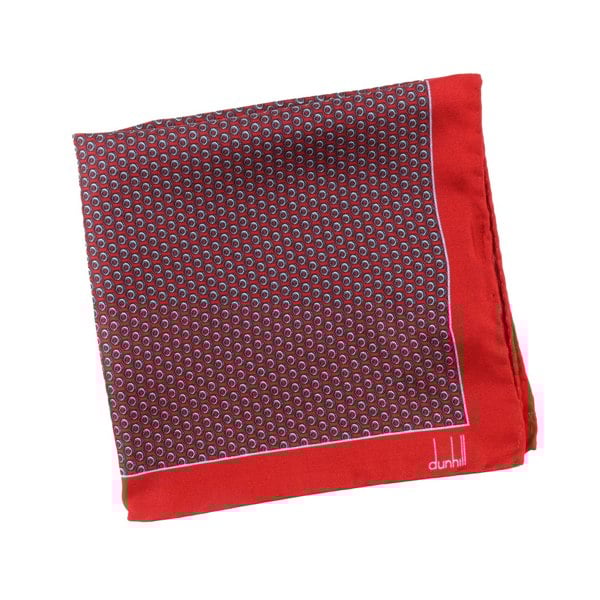 Dunhill mulberry silk pocket square Luxurious silk with a hexbolt pattern