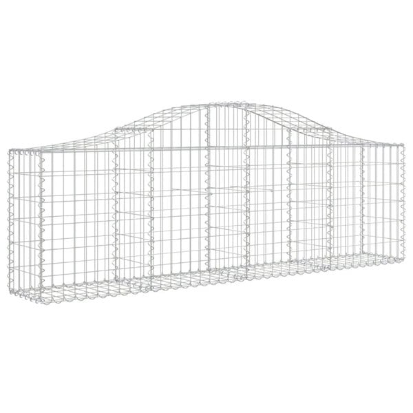 Berkfield Arched Gabion Baskets 2 pcs 200x30x60/80 cm Galvanised Iron