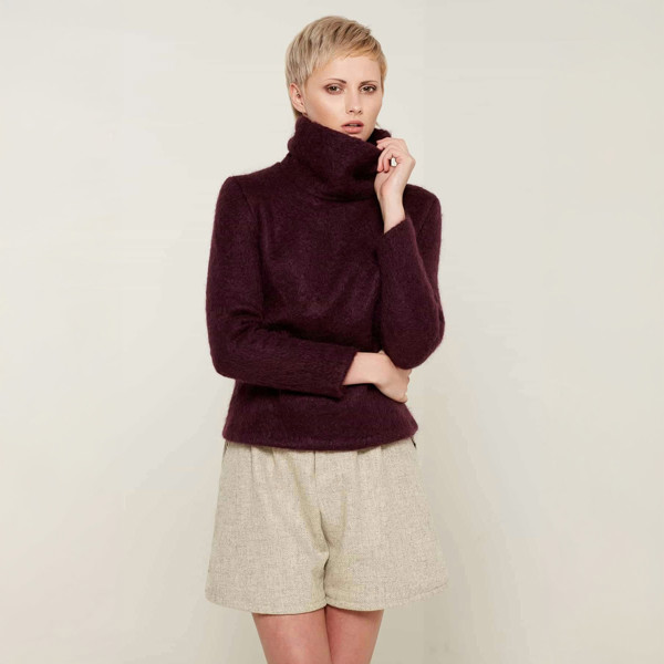 Bo Carter Edith Roll Kneck Jumper - Plum