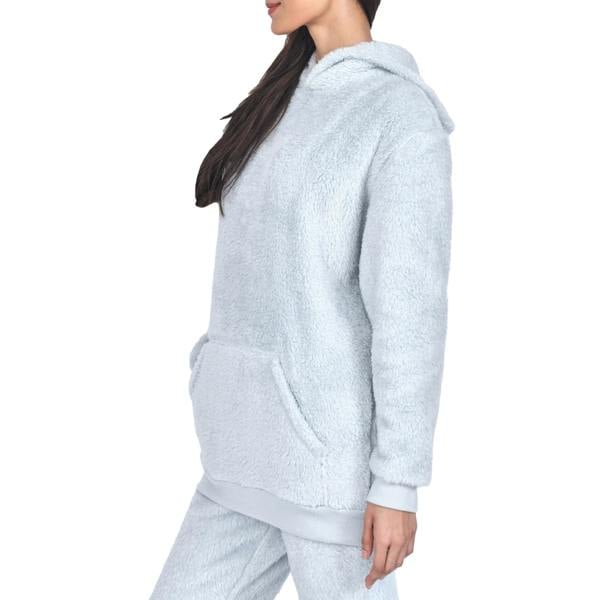 Smart Living Women's Teddy Fleece Hoodie - Baby Blue