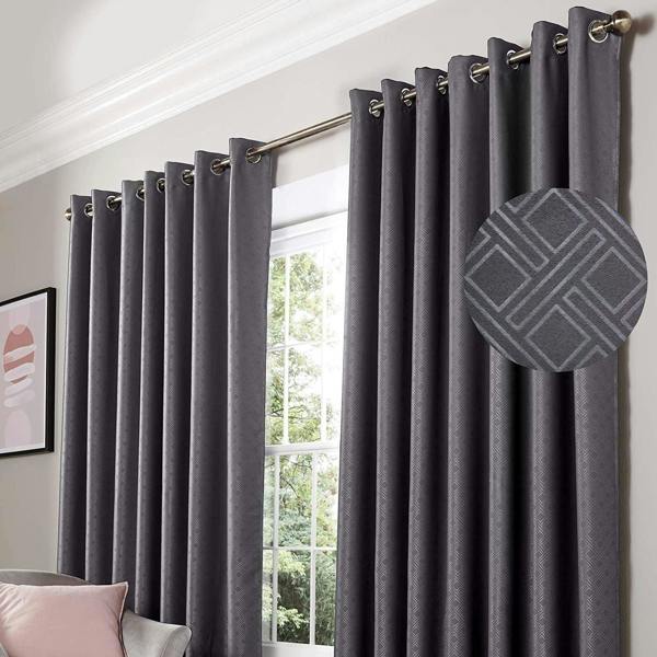 DIAMOND BLACKOUT 66" X 72" CHARCOAL [RING] - AS DD
