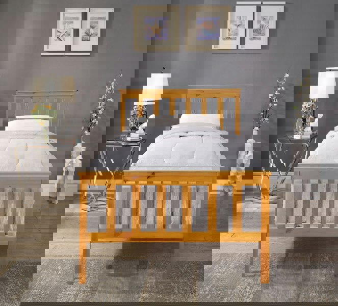 Comfy Living Atlantis Wooden Bed Frame - A Classic and Timeless Addition to Your Bedroom Decor