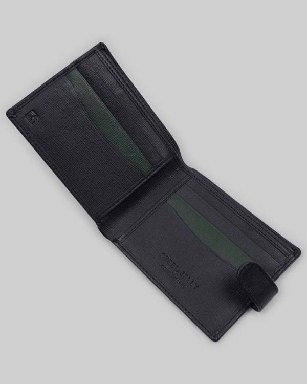 Steel & Jelly Leather Wallet With Popper Fastening