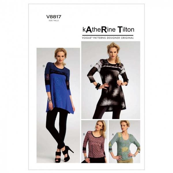 Vogue Sewing Pattern 8817, Tops for Women, 8-10-12-14-16 - Easy