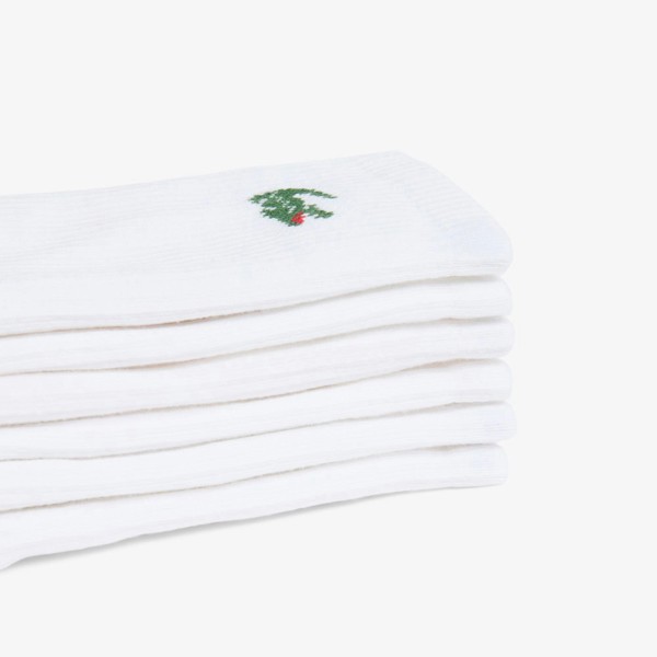 Lacoste 6-Pack Jacquard Crocodile  Sport Socks