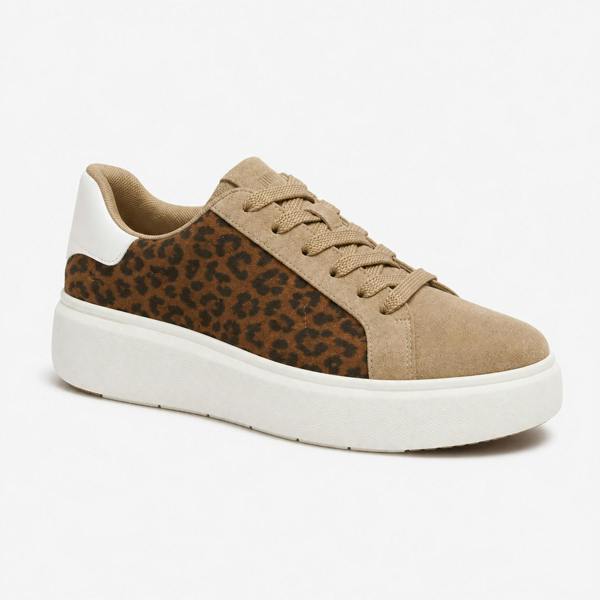 FitFlop RTG SUEDE LEOPARD LEOPARD Casual Trainers Casual Trainers in Dark Gold