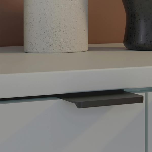 Furniture To Go Ganymede TV Unit with Open Shelf, Drawer & 2 Doors in Light Grey
