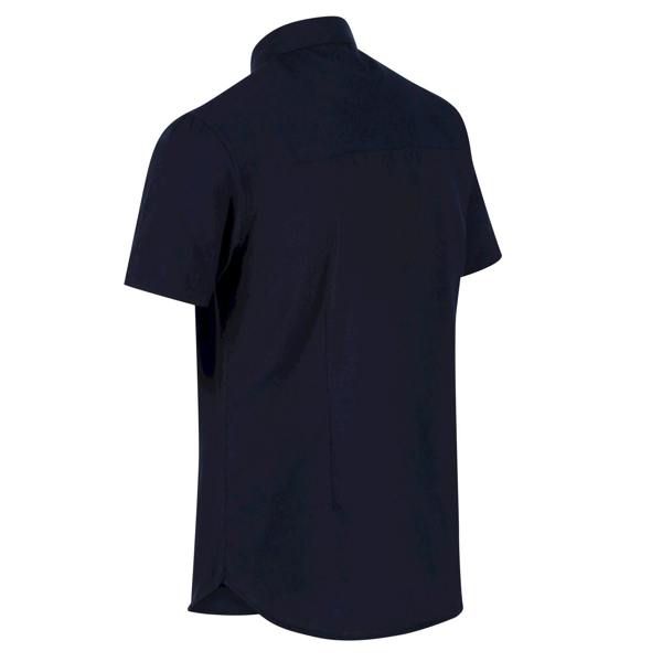 Regatta Mens Mikel Oxford Short-Sleeved Shirt - Navy - 