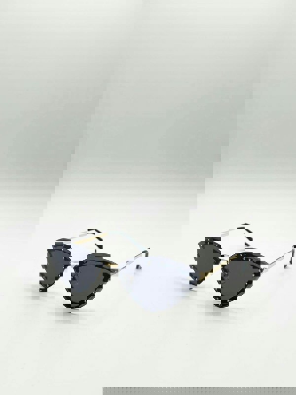 SVNX Diamante Cat-Eye Sunglasses in Black