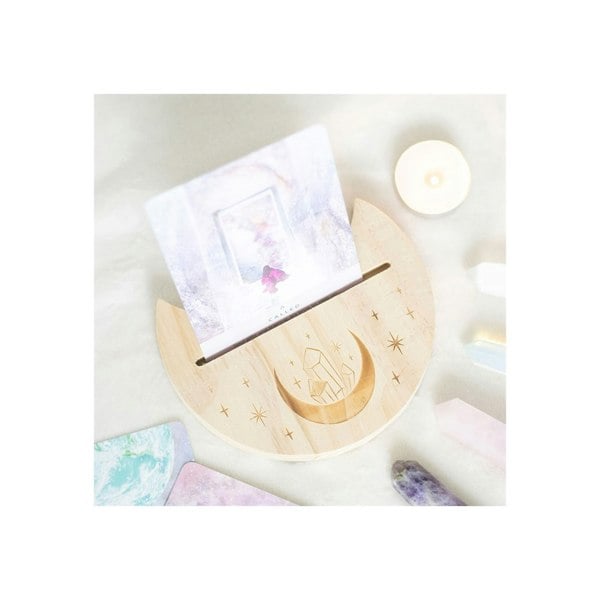 Serano Natural Crystal Crescent Moon Tarot Card Stand