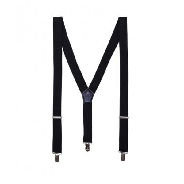 Premier Mens Clip On Braces - Black