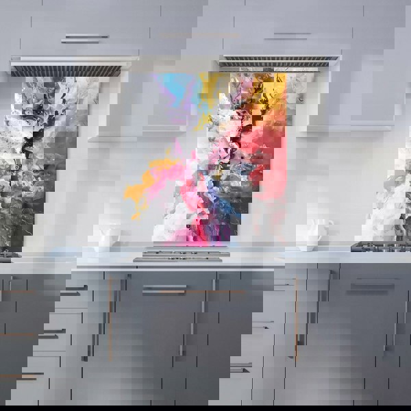 Warren Reed - Designer Explosive Colour Cascade Kitchen Splashback