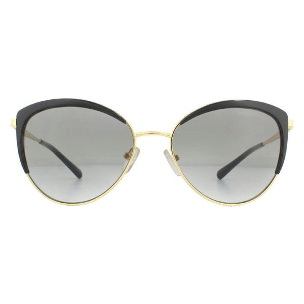 Michael Kors Sunglasses Biscayne MK1046 110011 Light Gold Black Dark Grey Gradient