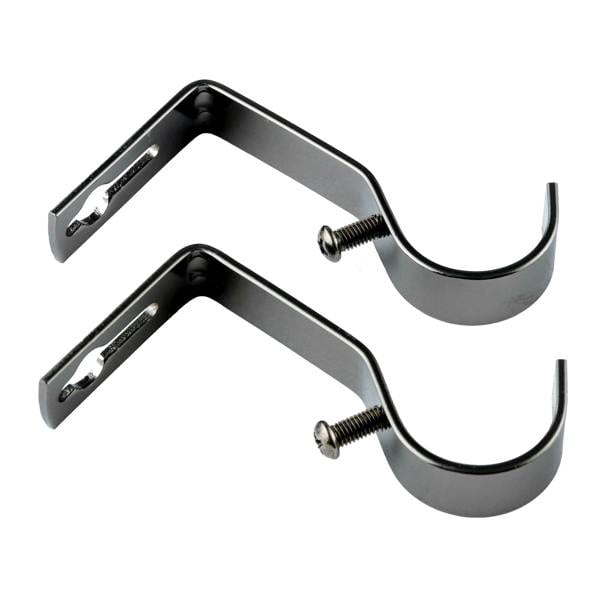 A.Unique Home Etched Ball Extendable Curtain Pole (25/28mm) (Black Nickel,70cm - 120cm)