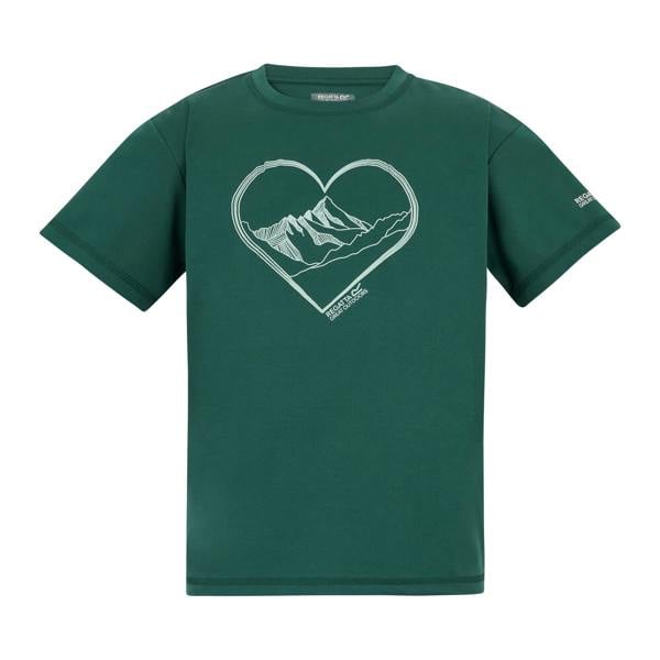 Regatta Childrens/Kids Aria Heart T-Shirt - Mediterranean Green - 